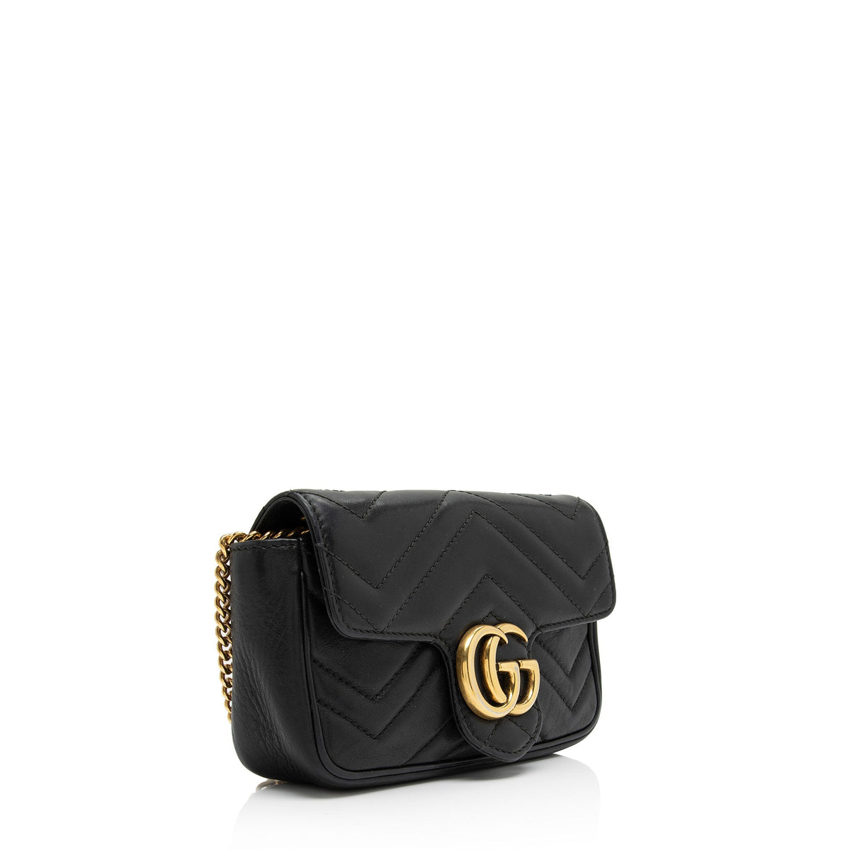 Gucci Matelasse Leather GG Marmont Super Mini Bag (SHF-PG5W8B)