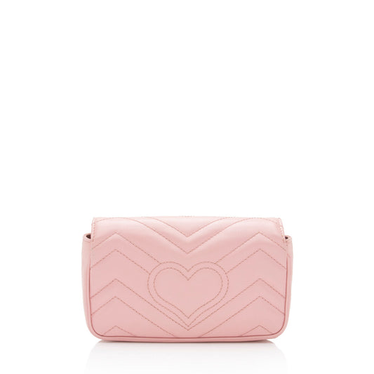 Gucci Matelasse Leather GG Marmont Super Mini Flap Bag (SHF-YnNOt3)