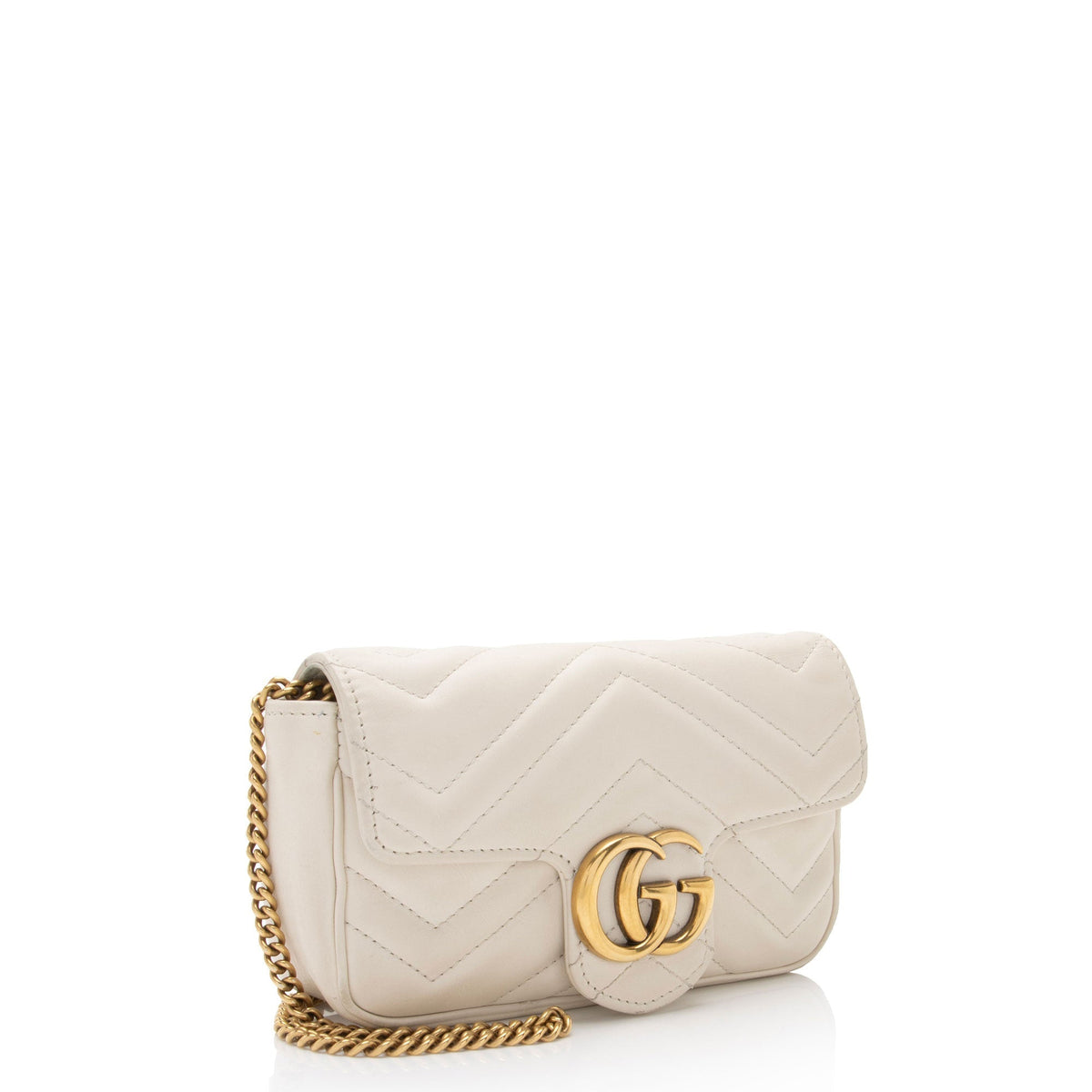 Gucci Matelasse Leather GG Marmont Super Mini Flap Bag (SHF-beHFsH)