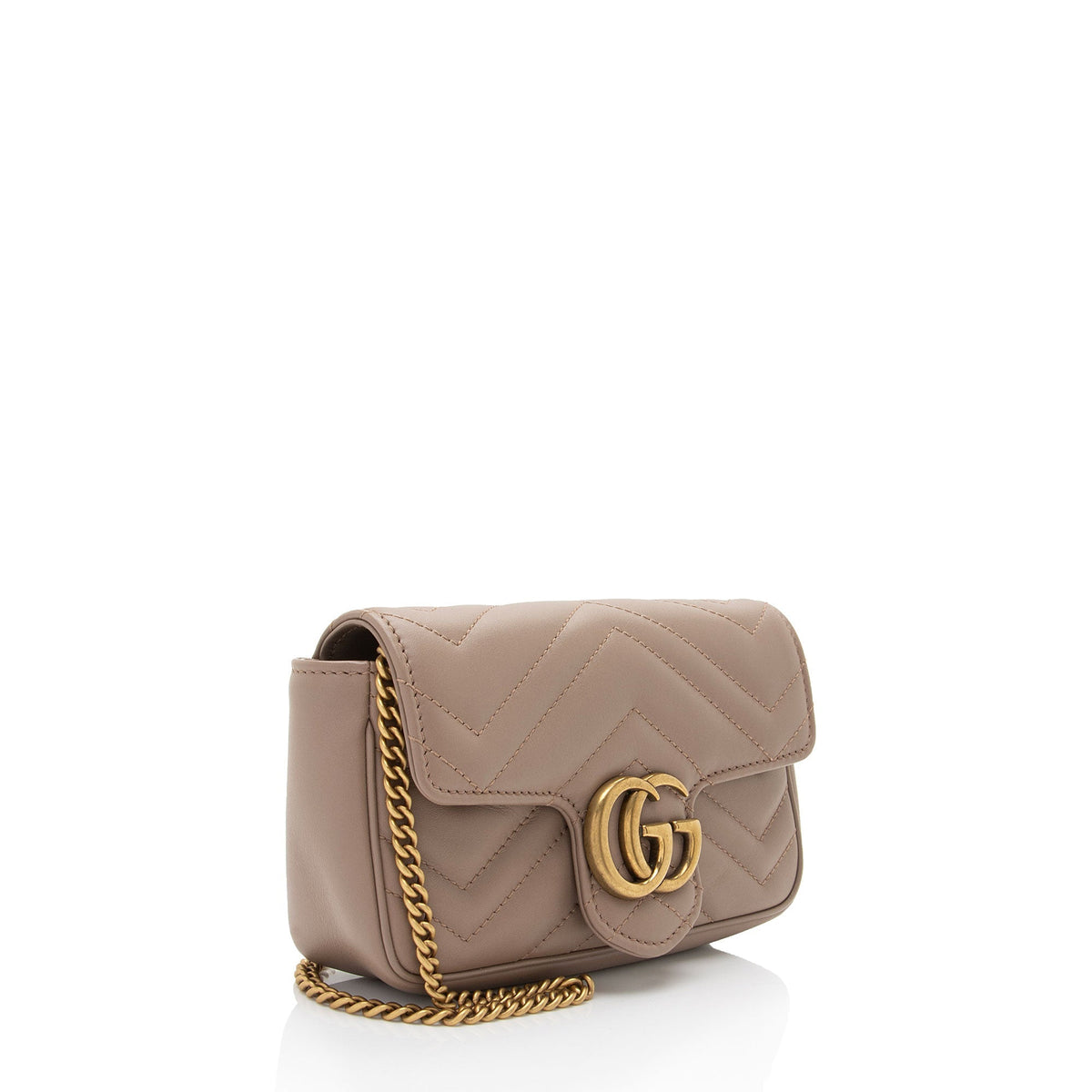 Gucci Matelasse Leather GG Marmont Super Mini Flap Bag