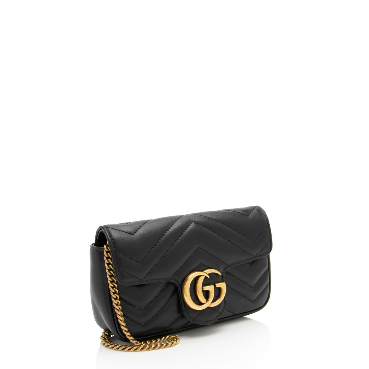 Gucci Matelasse Leather GG Marmont Super Mini Flap Bag (SHF-s0BSa1)