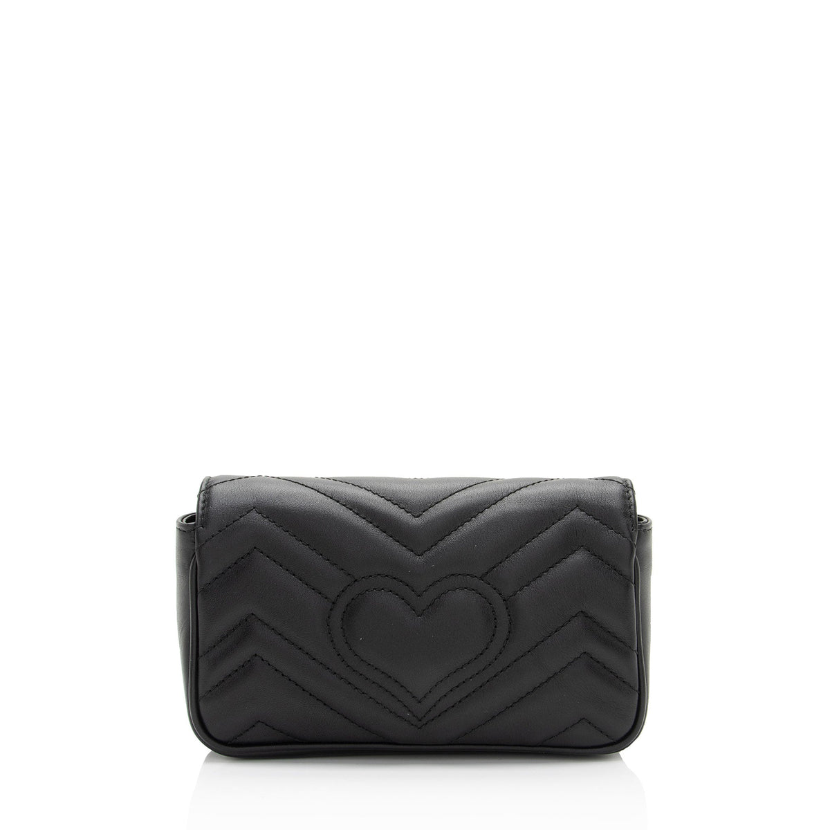 Gucci Matelasse Leather GG Marmont Super Mini Flap Bag (SHF-fWvNlT)