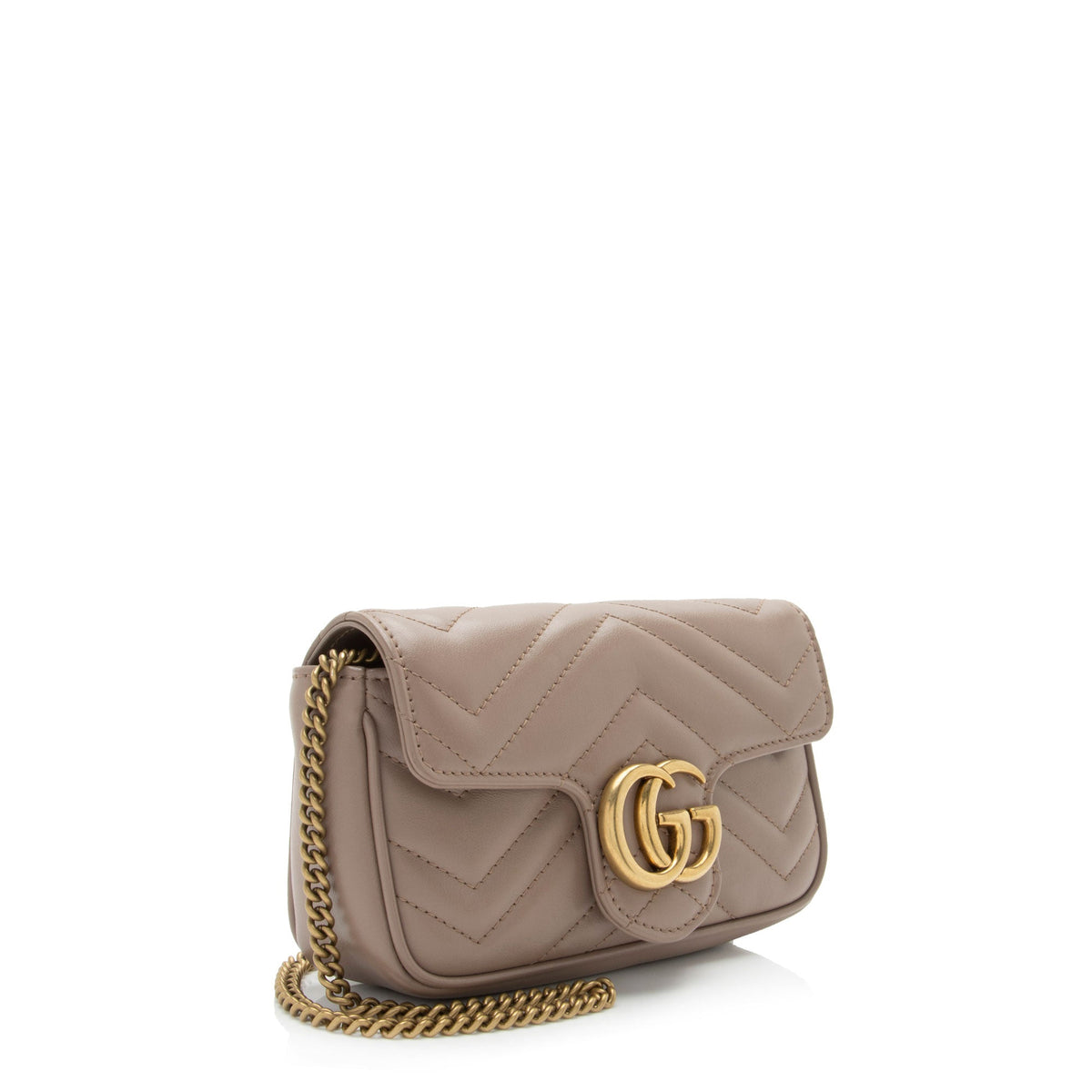 Gucci Matelasse Leather GG Marmont Super Mini Flap Bag (SHF-TvhWqj)
