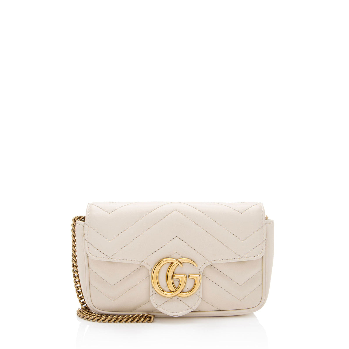 Gucci Matelasse Leather GG Marmont Super Mini Flap Bag