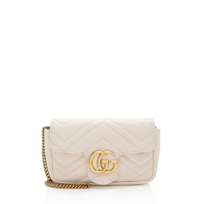 Gucci Matelasse Leather GG Marmont Super Mini Flap Bag
