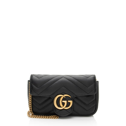 Gucci Matelasse Leather GG Marmont Mini Flap Bag