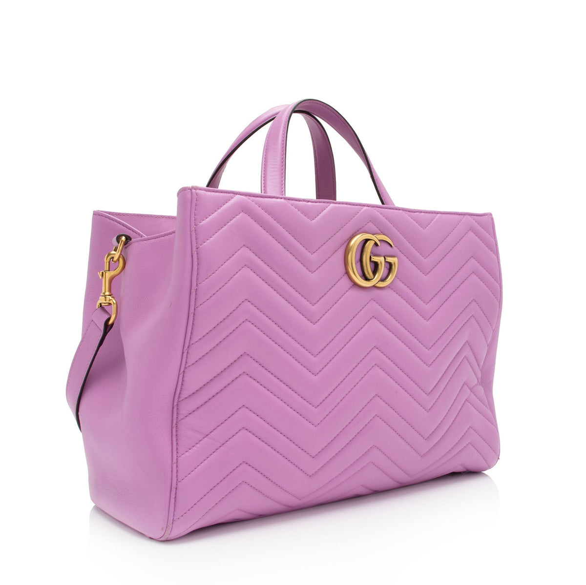 Gucci Matelasse Leather GG Marmont Top Handle Medium Satchel (SHF-sAnFMF)