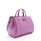 Gucci Matelasse Leather GG Marmont Top Handle Small Satchel (SHF-13171)