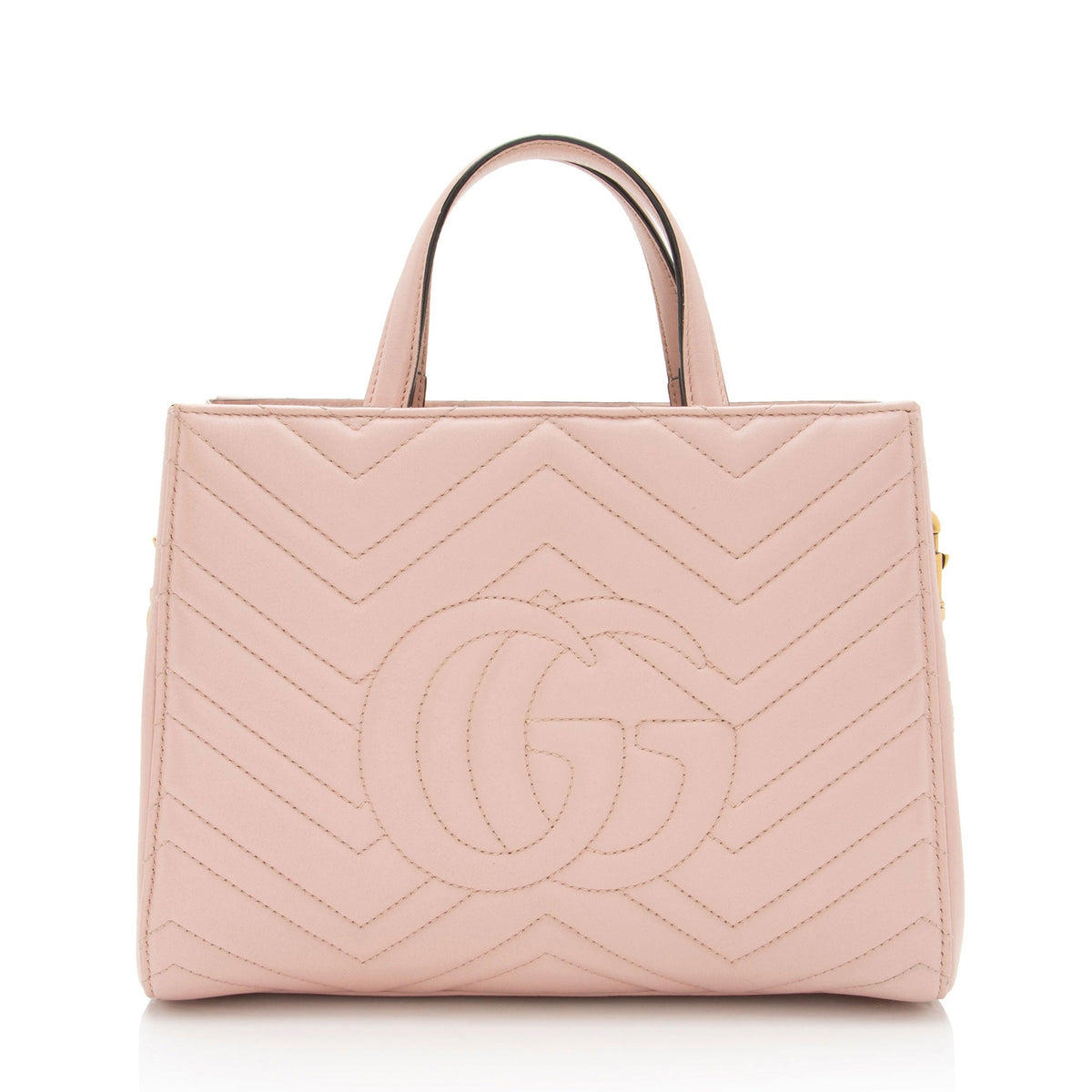 Gucci Matelasse Leather GG Marmont Top Handle Small Satchel (SHF-0hn0Gf)