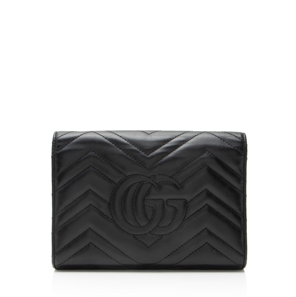 Gucci Matelasse Leather GG Marmont Wallet on Chain