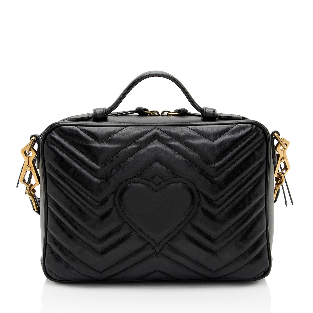 Gucci Matelasse Leather GG Marmont Zip Around Top Handle (SHF-czZJyD)