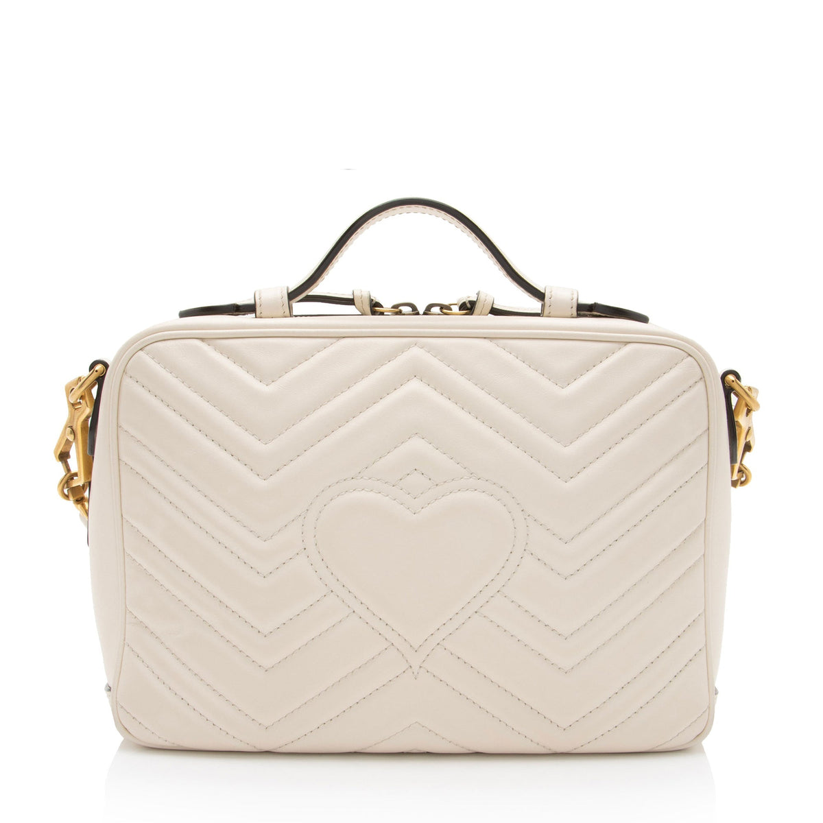 Gucci Matelasse Leather GG Marmont Zip Around Top Handle (SHF-mIutYM)