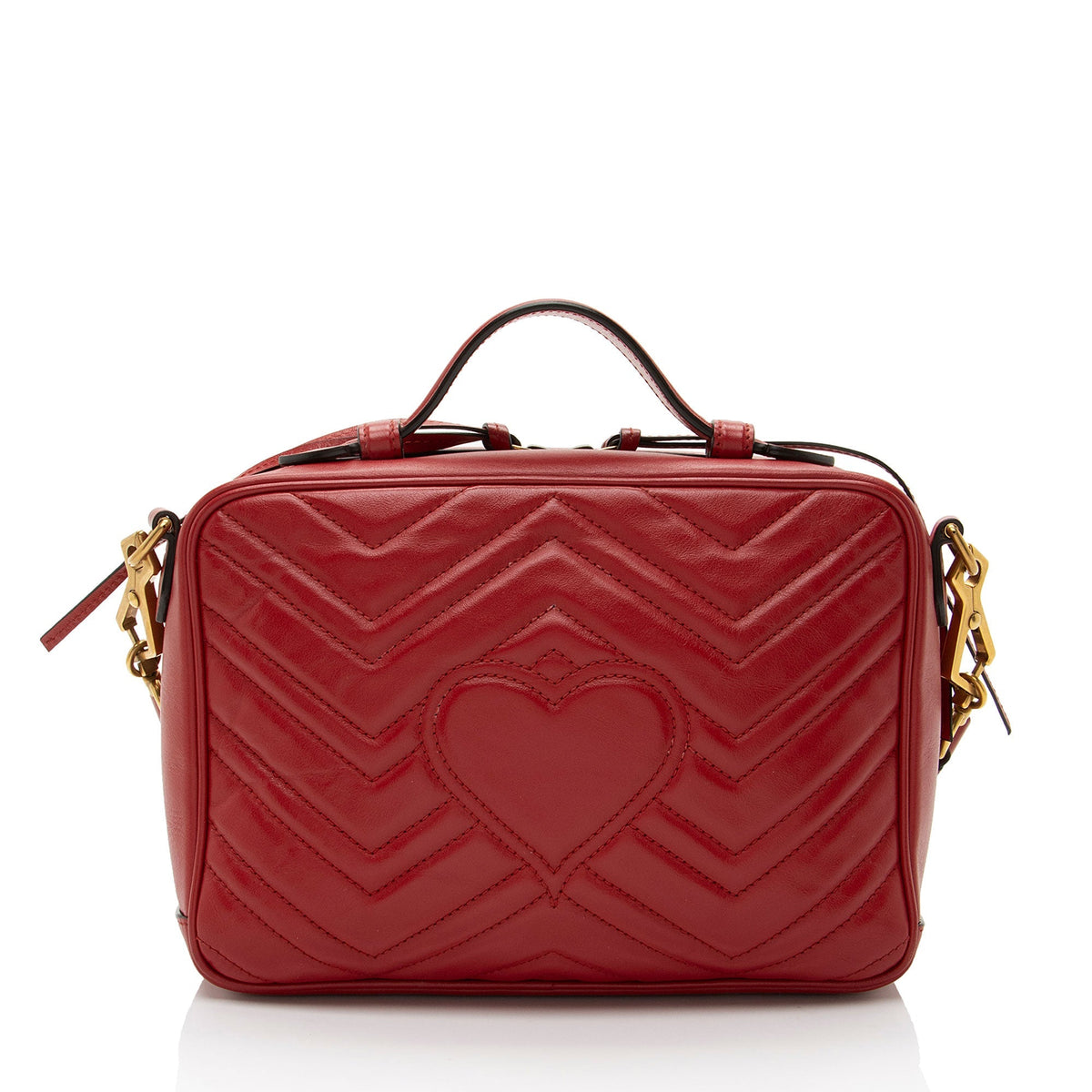 Gucci Matelasse Leather GG Marmont Zip Around Top Handle