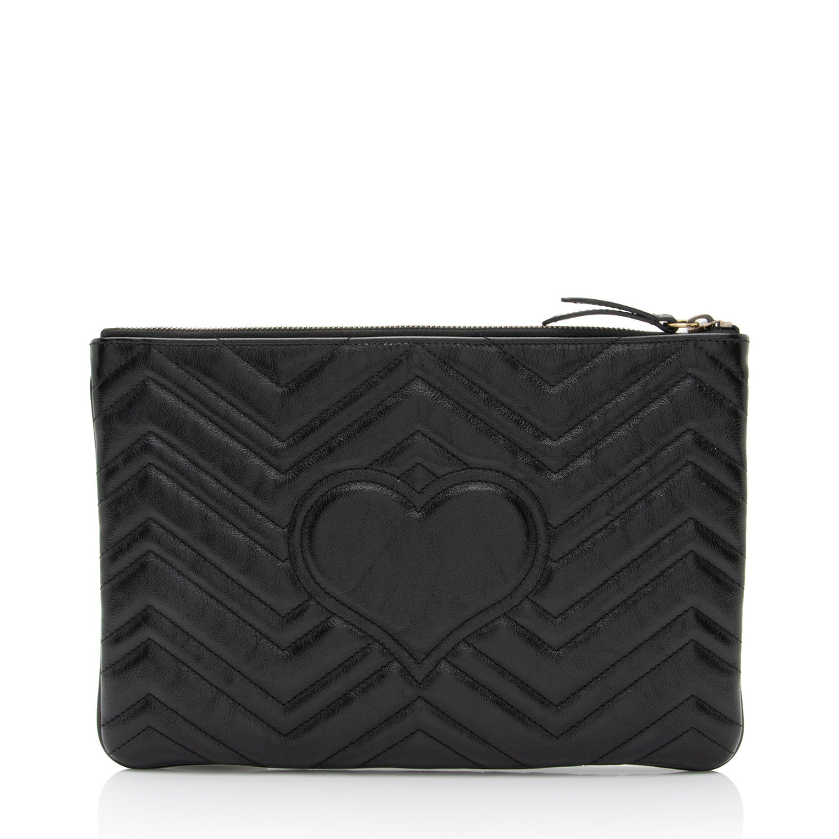 Gucci Matelasse Leather GG Marmont Zip Pouch