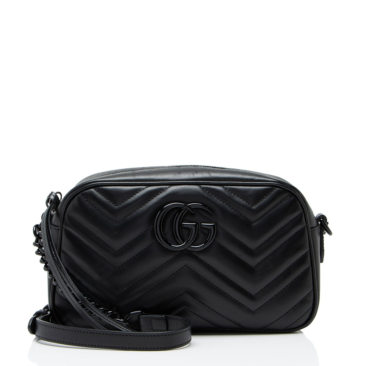 Gucci Matelasse Leather Monochrome GG Marmont Small Camera Bag