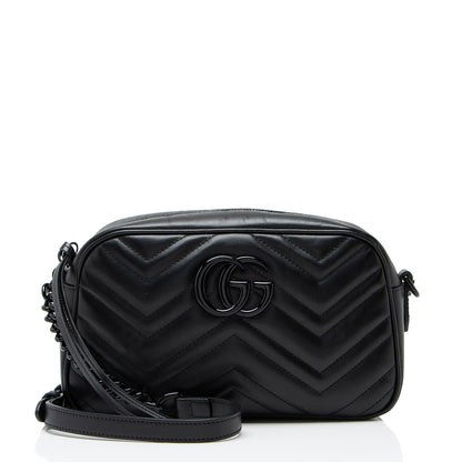 Gucci Matelasse Leather Monochrome GG Marmont Small Camera Bag