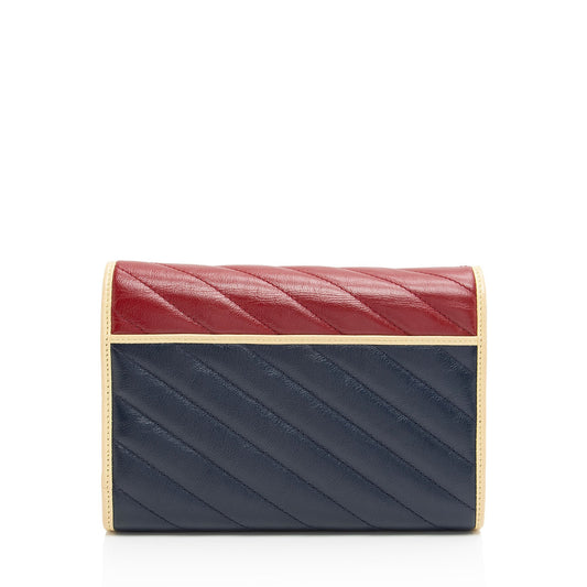 Gucci Matelasse Leather Torchon GG Marmont Mini Chain Bag