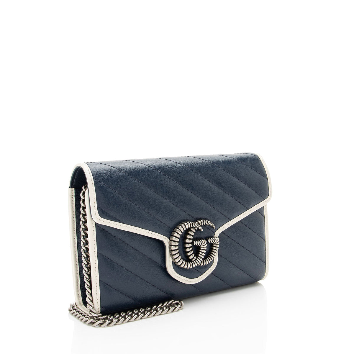 Gucci Matelasse Leather Torchon GG Marmont Mini Chain Bag