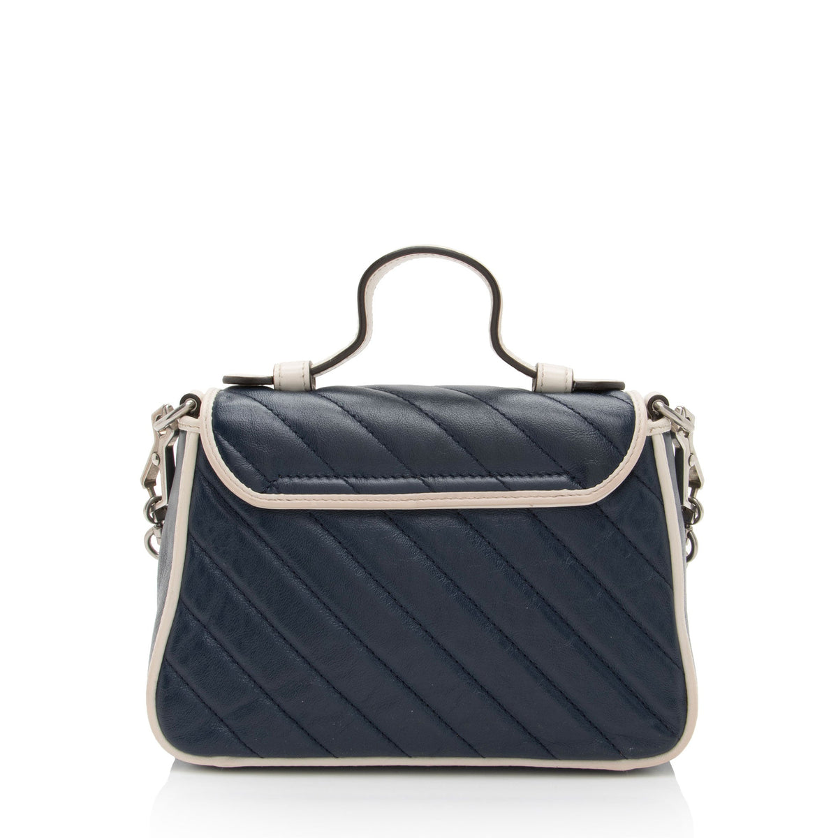 Gucci Matelasse Leather Torchon GG Marmont Mini Top Handle (SHF-MlSIP6)