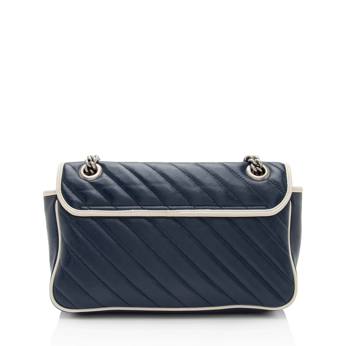 Gucci Matelasse Leather Torchon GG Marmont Small Flap Bag (SHF-V987rt)