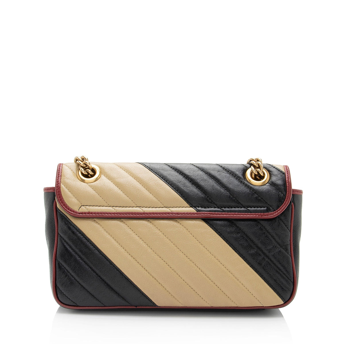 Gucci Matelasse Leather Torchon GG Marmont Small Flap Bag (SHF-fNtxDP)