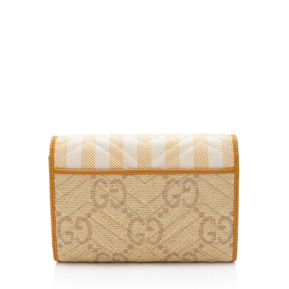 Gucci Matelasse Raffia GG Marmont Mini Wallet on Chain (SHF-wvhz6A)