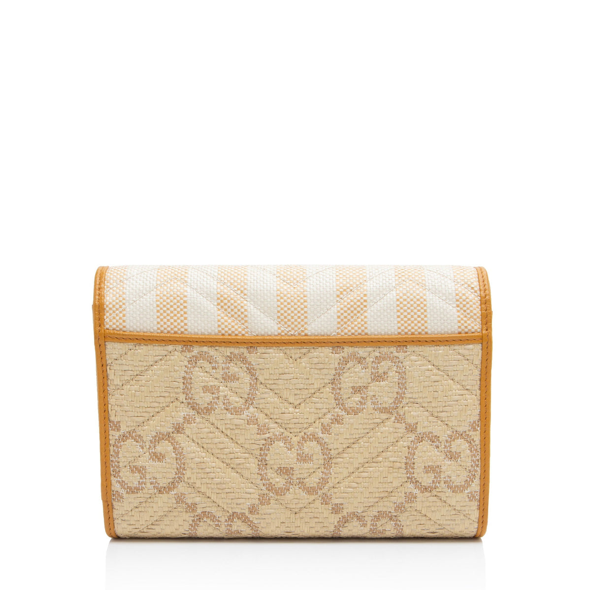 Gucci Matelasse Raffia GG Marmont Wallet on Chain