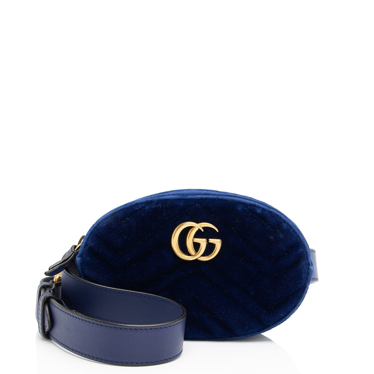 Gucci Matelasse Velvet GG Marmont Belt Bag - Size 34 / 85