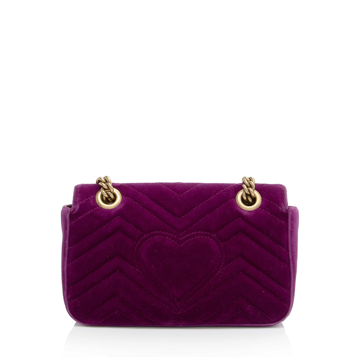 Gucci Matelasse Velvet GG Marmont Mini Flap  Bag (SHF-dH4gBl)