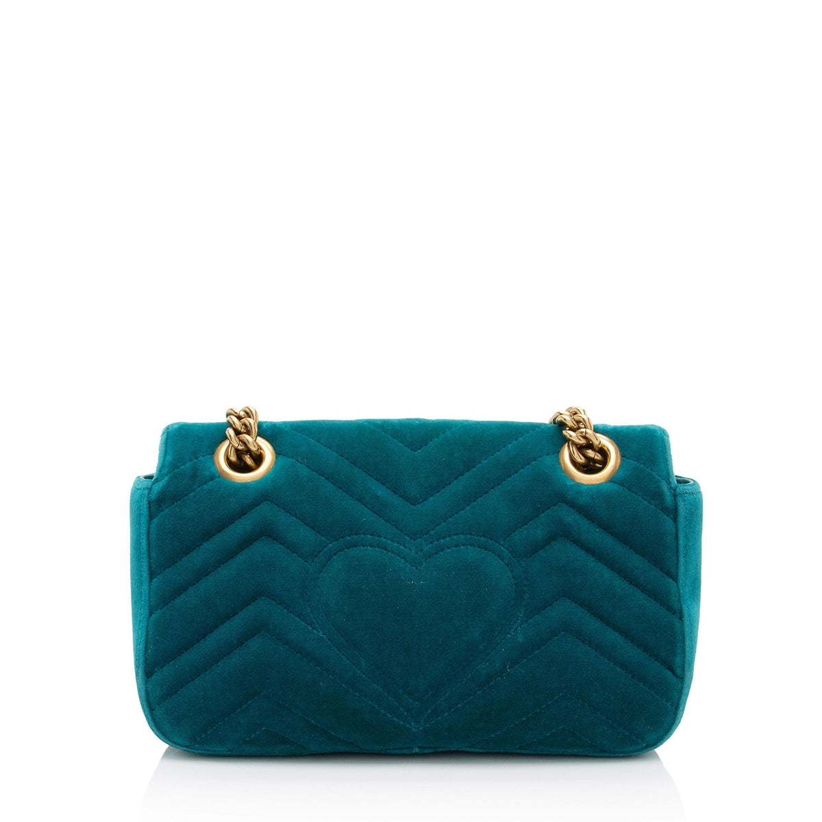 Gucci Matelasse Velvet GG Marmont Small Flap Bag