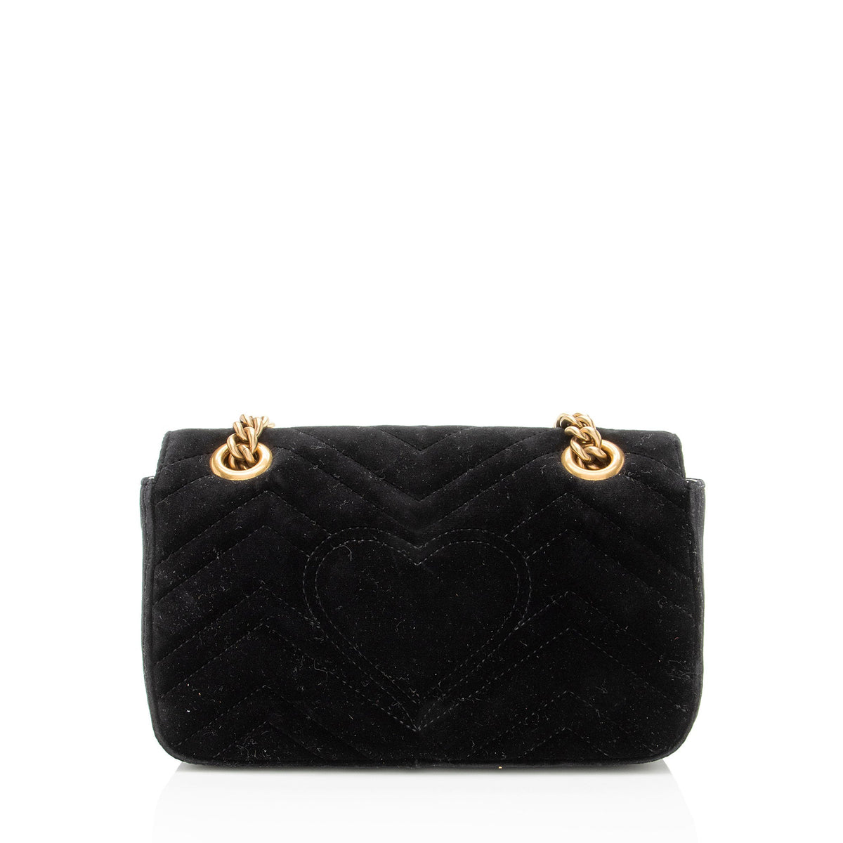 Gucci Matelasse Velvet GG Marmont Mini Flap Bag