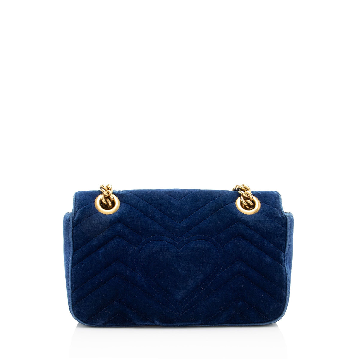 Gucci Matelasse Velvet GG Marmont Small Flap Bag
