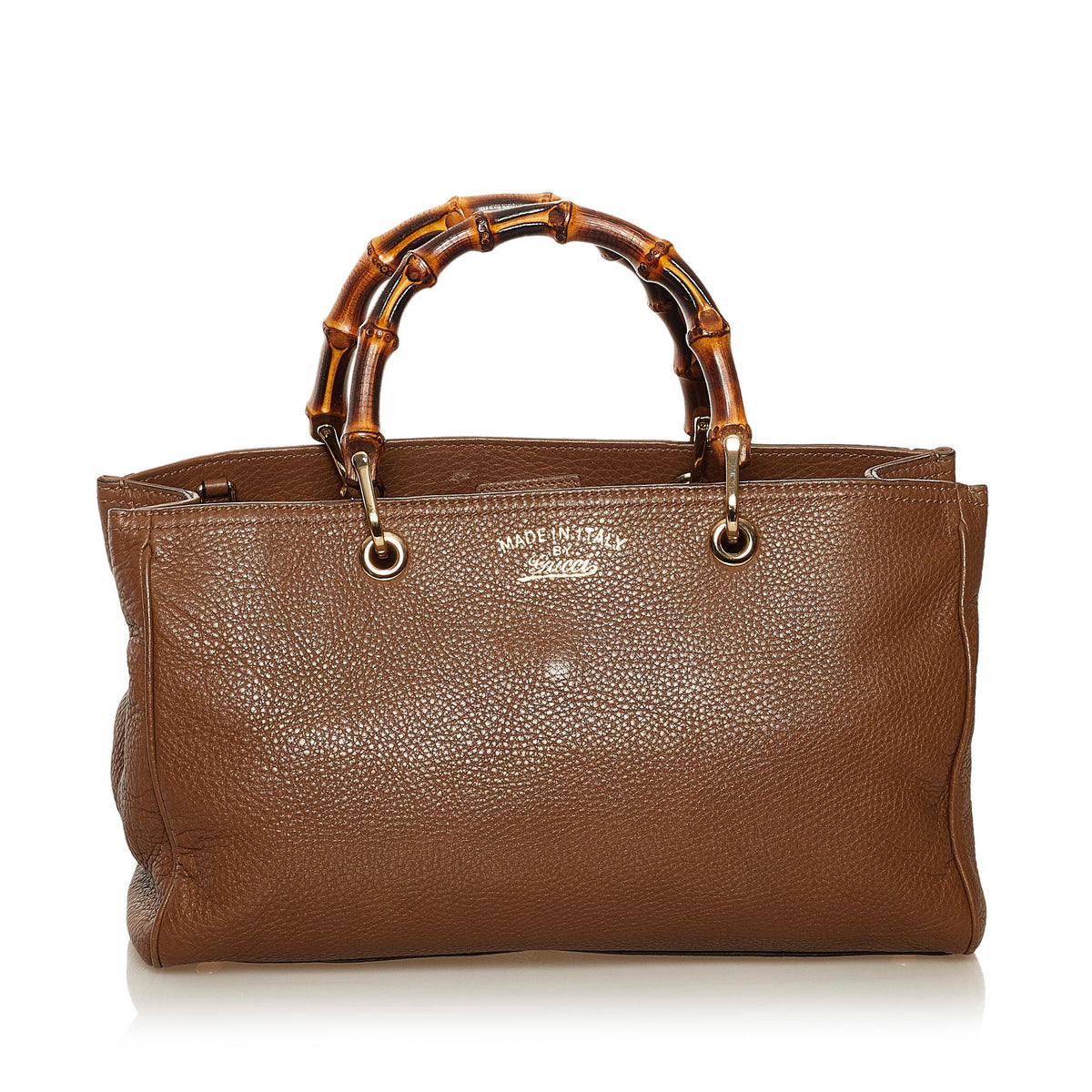 Gucci Medium Bamboo Shopper Leather Satchel (SHG-34935)