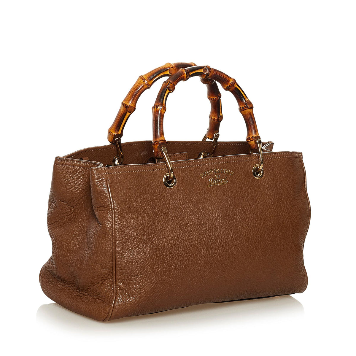 Gucci Medium Bamboo Shopper Leather Satchel (SHG-34935)