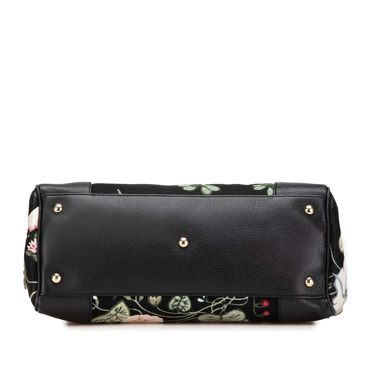 Gucci Medium Canvas Bamboo Shopper Flora Knight Satchel