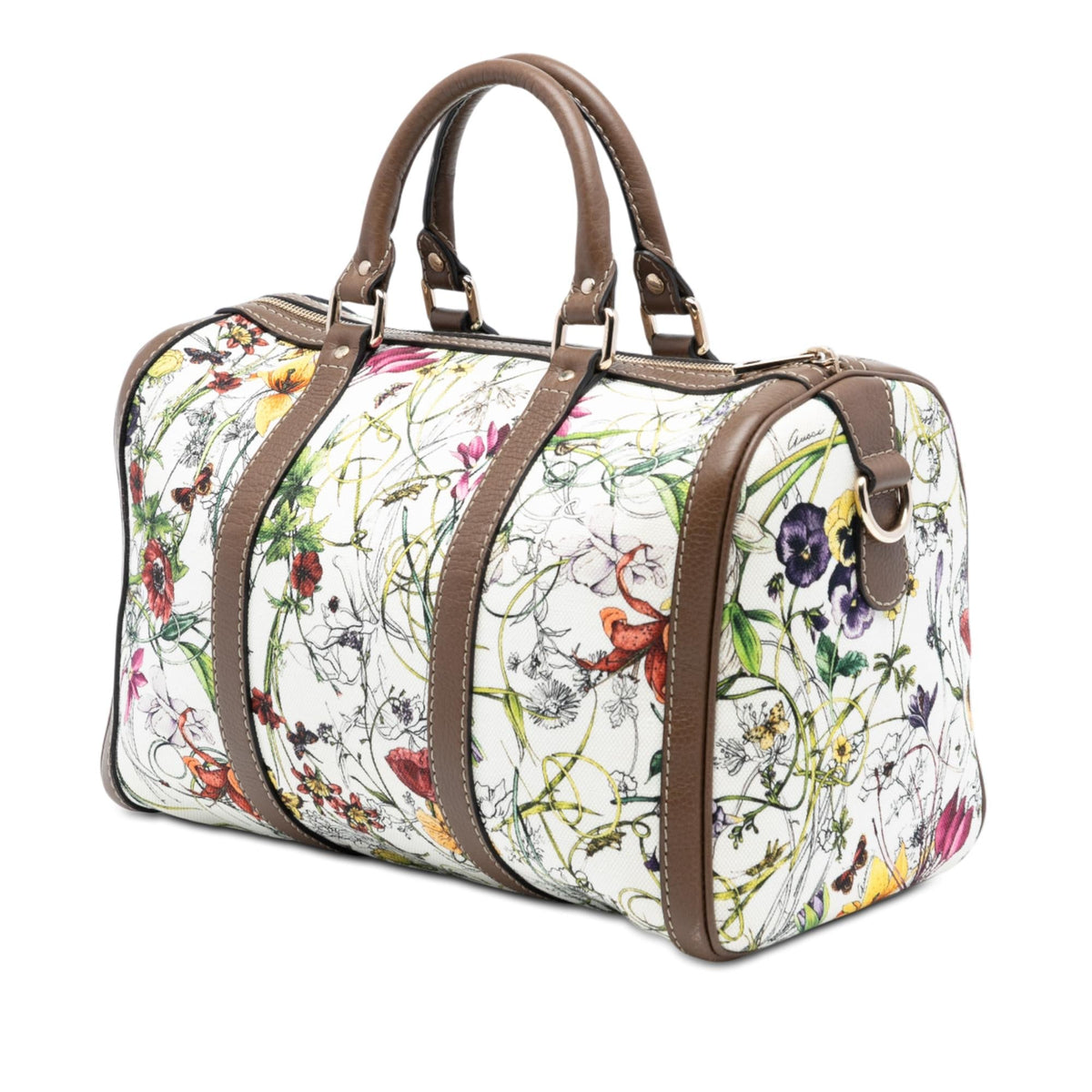 Gucci Medium Canvas Flora Joy Boston Bag