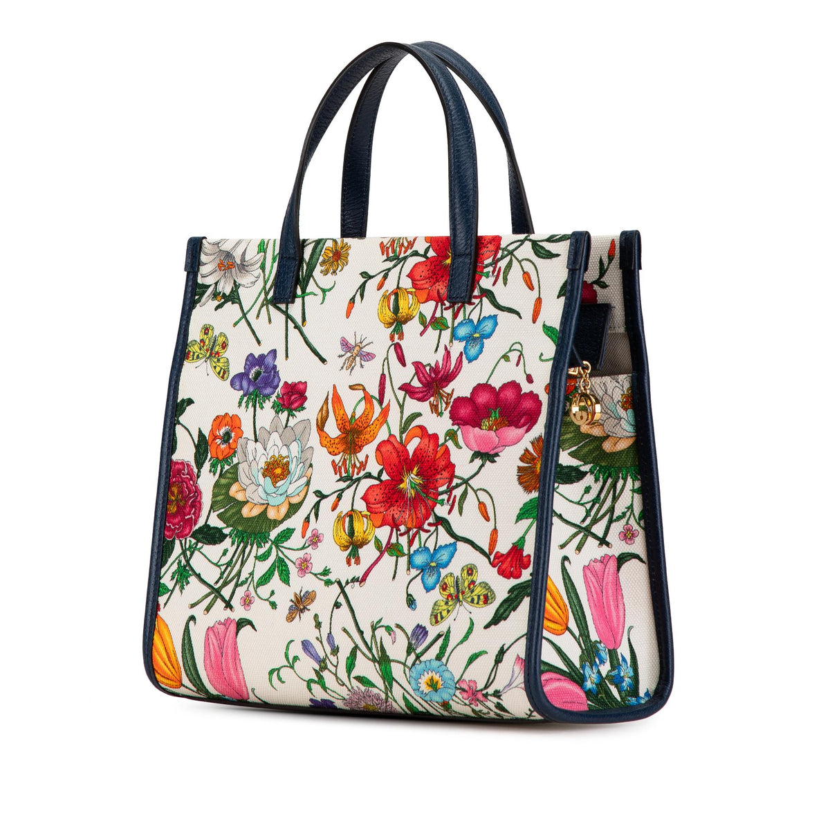 Gucci Medium Canvas Flora Satchel (SHG-UiHF9G)