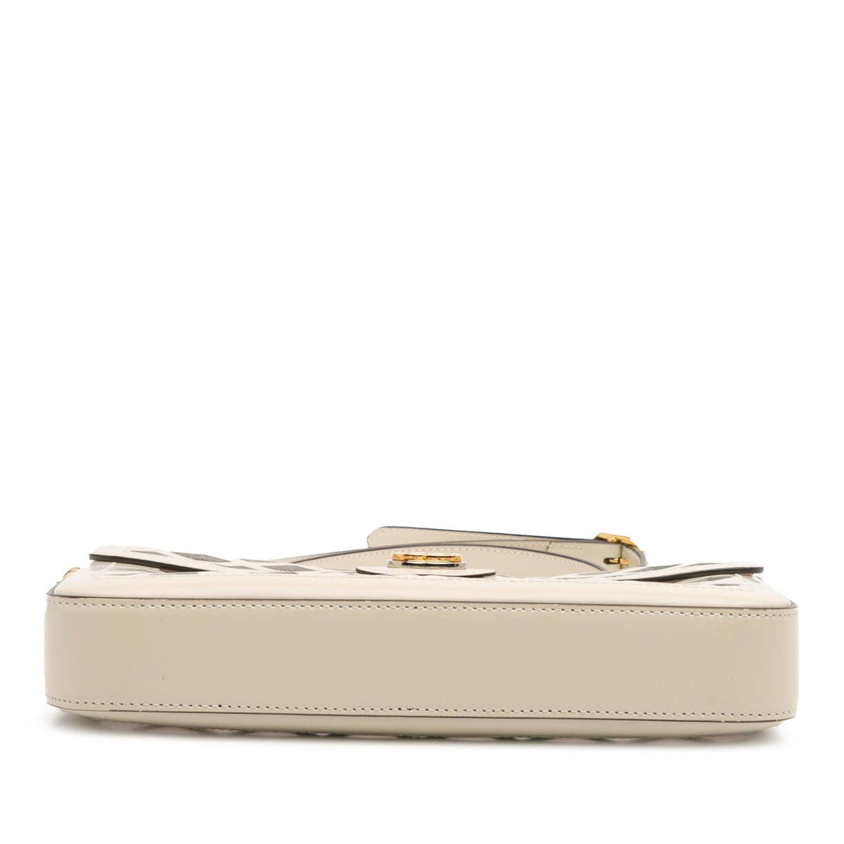 Gucci Medium Cutout Leather and Flora Canvas Traforata Flap Crossbody