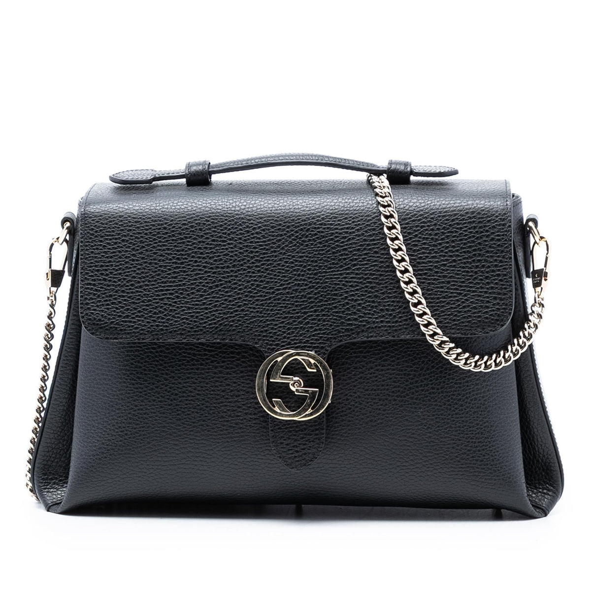 Gucci Medium Dollar Calf Interlocking G Satchel