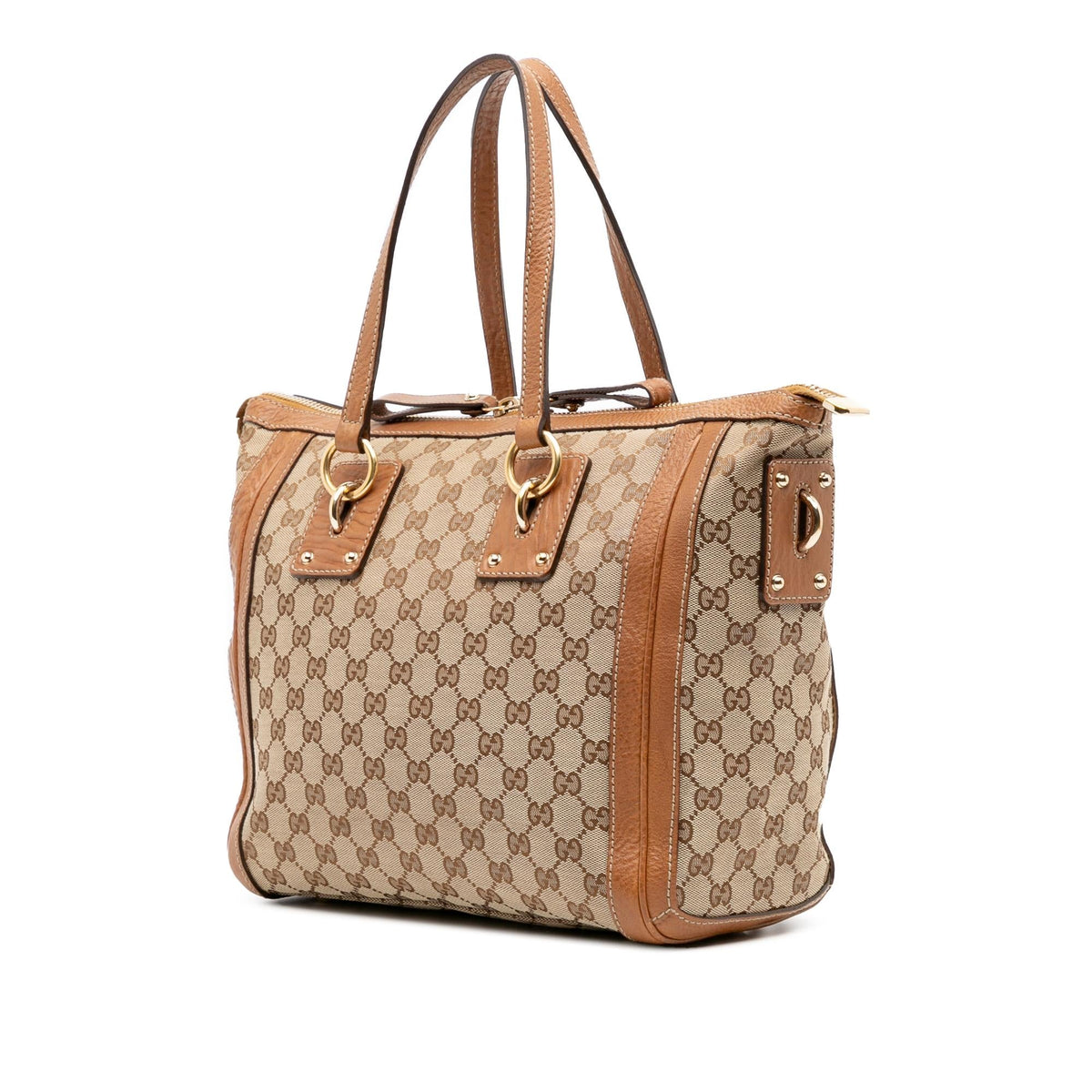 Gucci Medium GG Canvas Charm Satchel