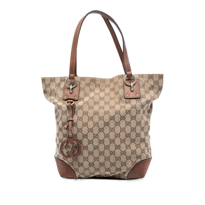 Gucci Medium GG Canvas GG Charm Tote