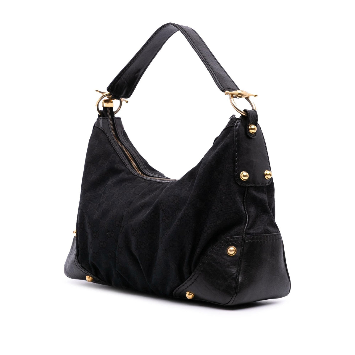 Gucci Medium GG Canvas Jockey Hobo