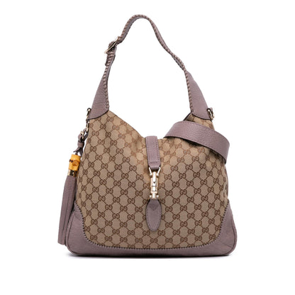 Gucci Medium GG Canvas New Jackie Satchel