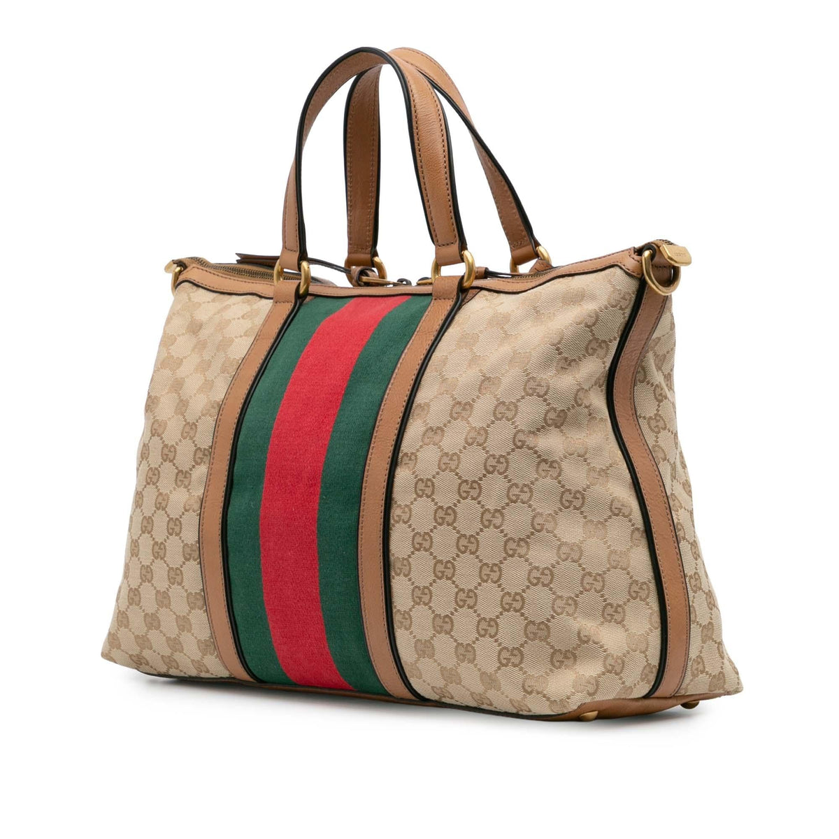 Gucci Medium GG Canvas Rania Top Handle Bag