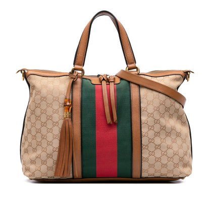 Gucci Medium GG Canvas Rania Top Handle Bag
