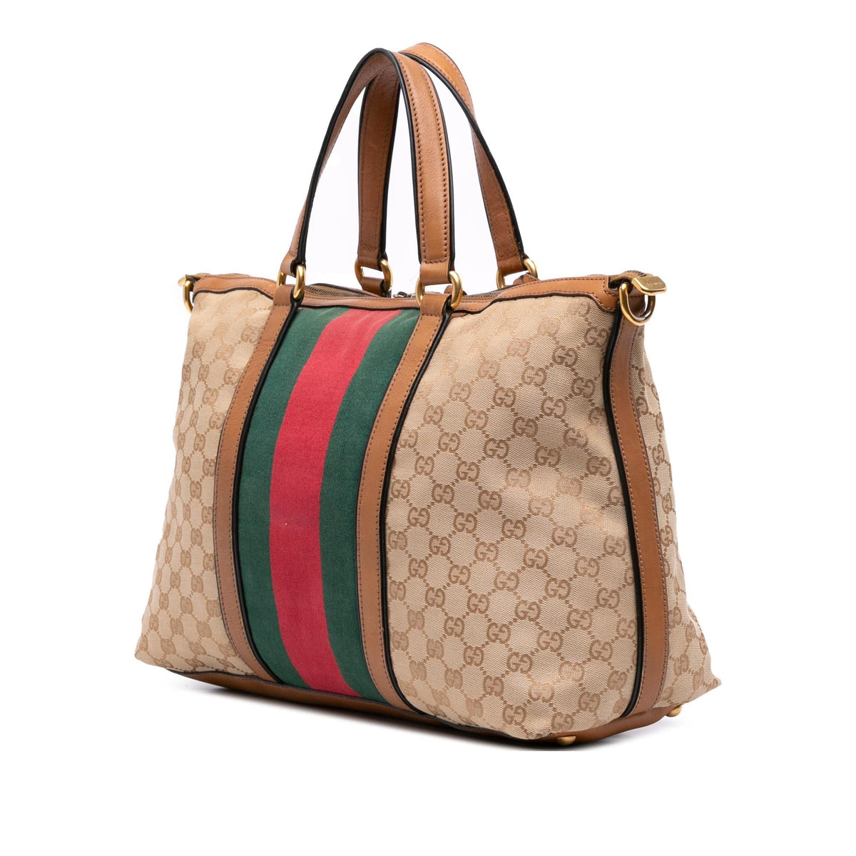 Gucci Medium GG Canvas Rania Top Handle Bag