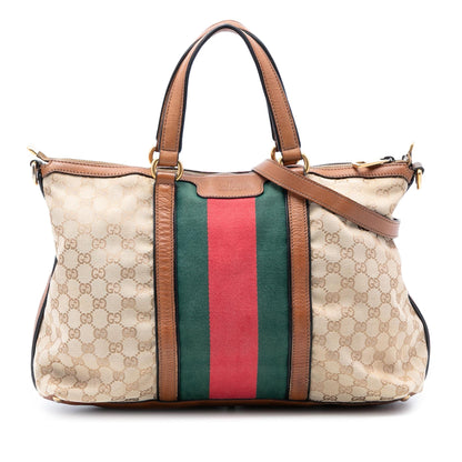Gucci Medium GG Canvas Rania Top Handle Bag