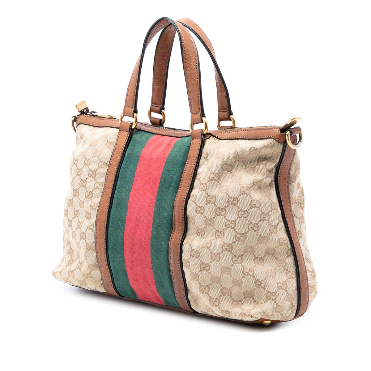Gucci Medium GG Canvas Rania Top Handle Bag