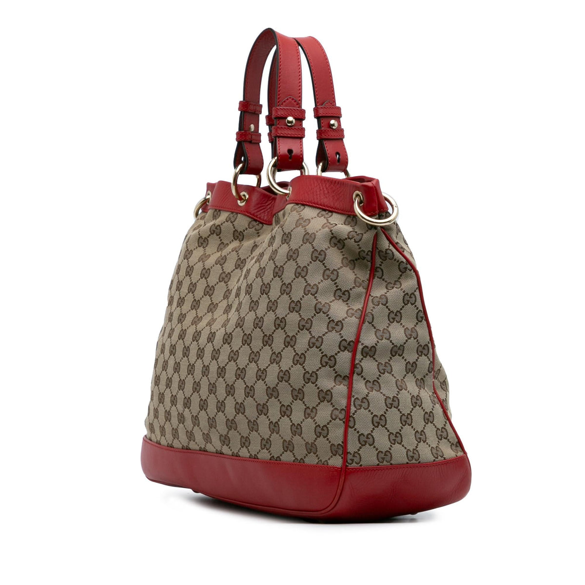 Gucci Medium GG Canvas Valentine Top Handle Bag