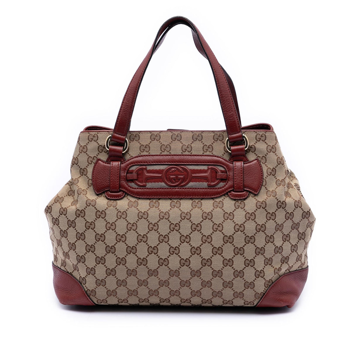 Gucci Medium GG Canvas Web Dressage Tote